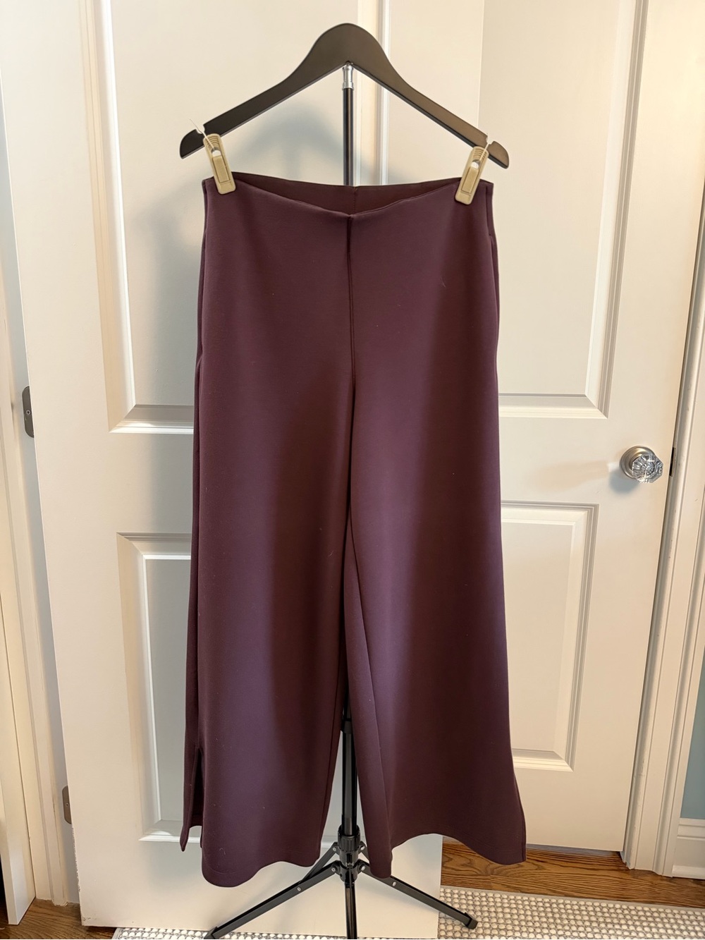 SPANX Air Essential Wide-Leg Pants in Truffle Brown
